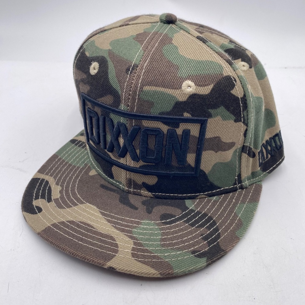 Dixxon Flannel Co Logo Snapback Hat Mens OSFM Camo Flat Bill Adjustable NEW